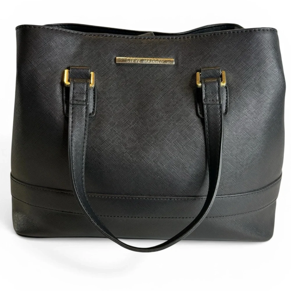 Steve Madden Black Shoulder Bag with Removable Strap - Picture 3 of 8